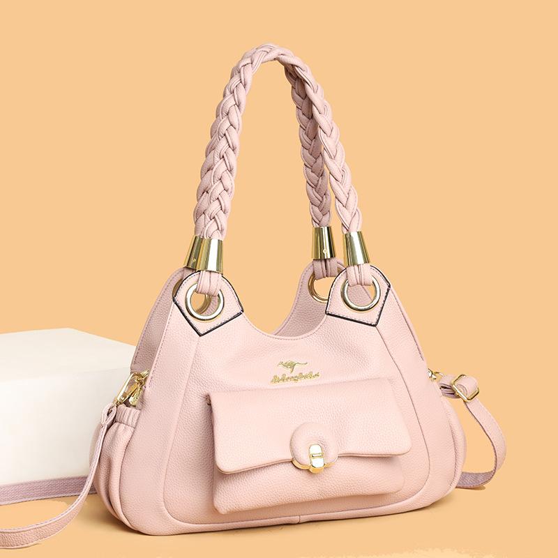 New Style Stitching Handbag Large Capacity Bag Messenger Bag Women's High-end Fashion All-match Tote Bag