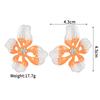 Atoztide New Exaggerated Colorful Flowers Earrings for Women Stainless Steel Zircon Flower Earring Romantic Wedding Jewelry Gift