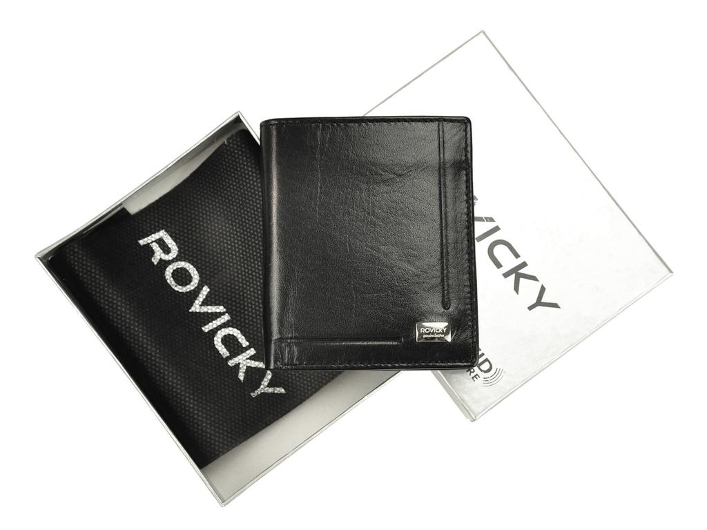 Herren Leder Geldbörse Rovicky PC-028-BAR RFID
