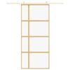 Porte coulissante - Maison Exclusive - Doré - Verre ESG transparent 90 x 205 cm - Cadre aluminium