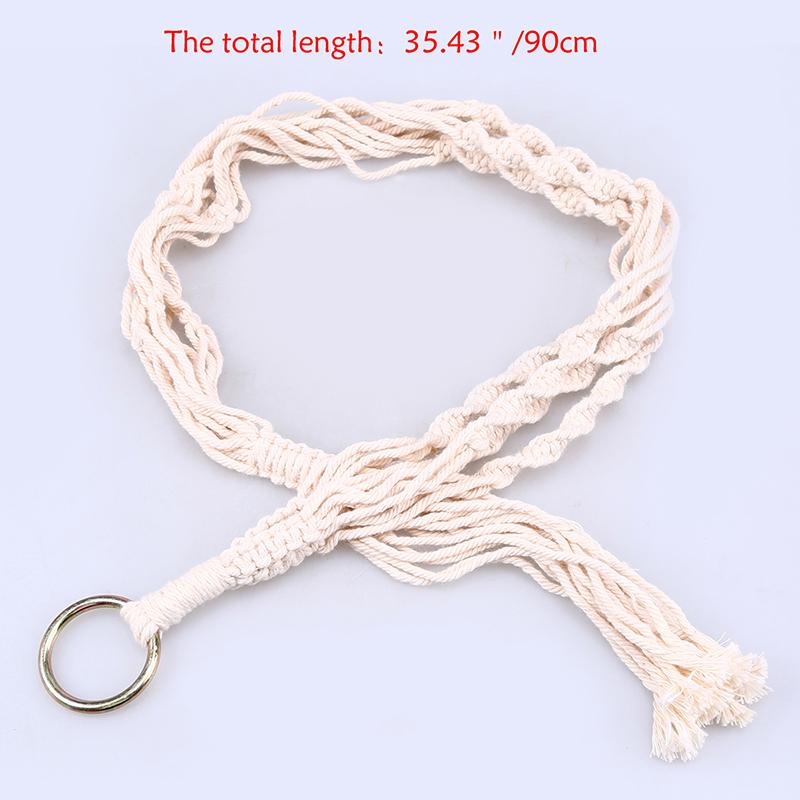 

Подвесная корзина в технике макраме, держатель для растений, держатель для горшка ручной работы, плетеный из джутовой веревки, цветочные горшки для сада, украшение style 4