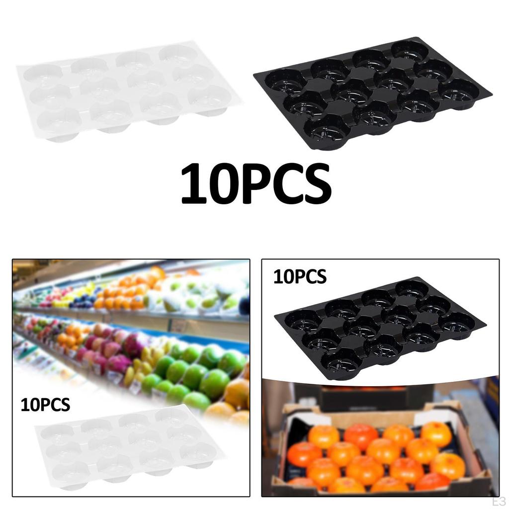10 Pieces 12 Holes Shelf Display Fruit Tray for Home Buffet Families Reunion White