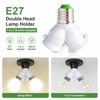 E27 Screw Base E27 Lamp Holder Converter Dual Socket Bulb Splitter Adapter  Bulb Lighting