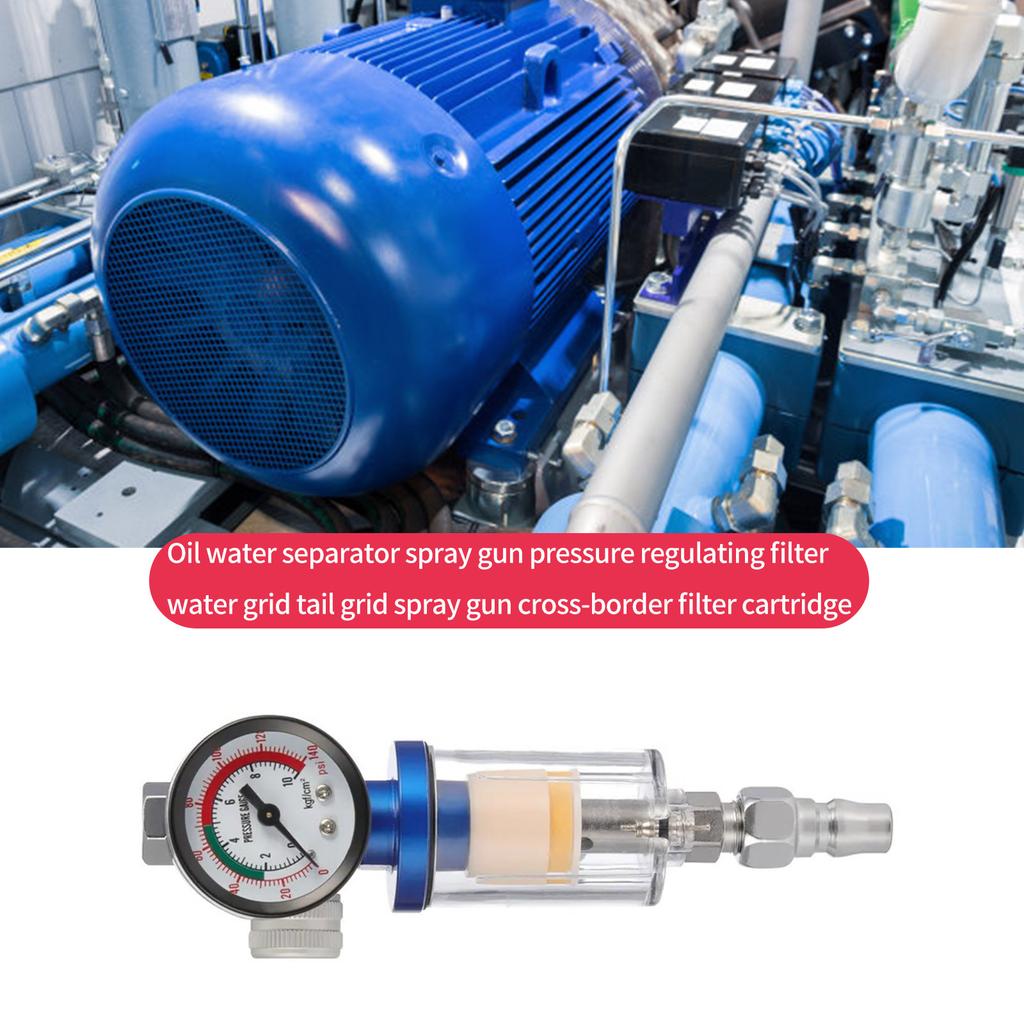 Spray Gun Air Regulator Gauge In-line Oil Water Trap Filter Separator Adapter Pneumatic Tool For Airbrush Accessories