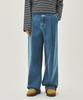 Malittepeulangsowajeobeo New M Low-Waist Tuck Wide Denim Pants Blue