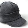 AVIREX Brim Knit Newsboy Work Military Watch Cap One Men's Fleece-Lined Cap, Cap, Cap, Style, Golf, (JP, Alphabet, Size, Charcoal)