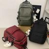 Trendy Schoolbag Male College Student Solid Color Versatile Lightweight Backpack Female High School Student Large Capacity Computer Backpack