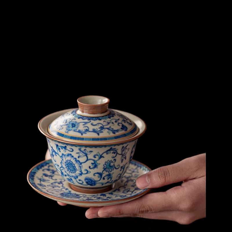 Tao Ding Xuan Blue & White Ru Kiln Porcelain 10-Piece Tea Set