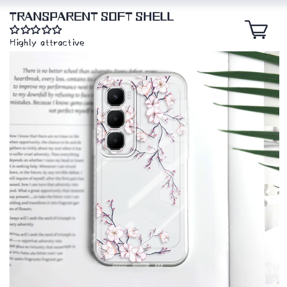 Flower Dance Transparent Phone Case For Infinix Note Hot 60 50 40 30 20 10 Play GT Pro Plus Soft TPU Cover