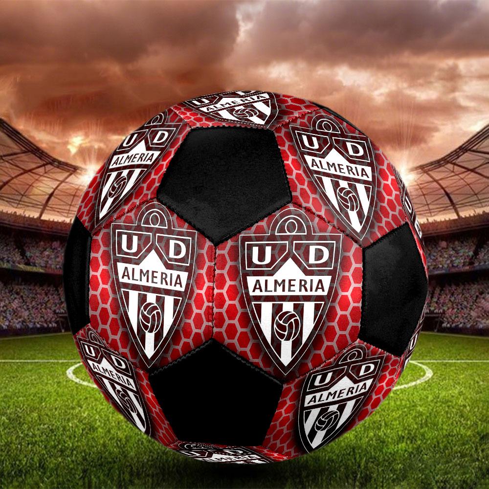 1PC Almería LOGO size 5 soccer ball PrahaIndoor Soccer Ball Colorful All Ages Machine Stitched PVC Competition Ready Durable High-Bounce