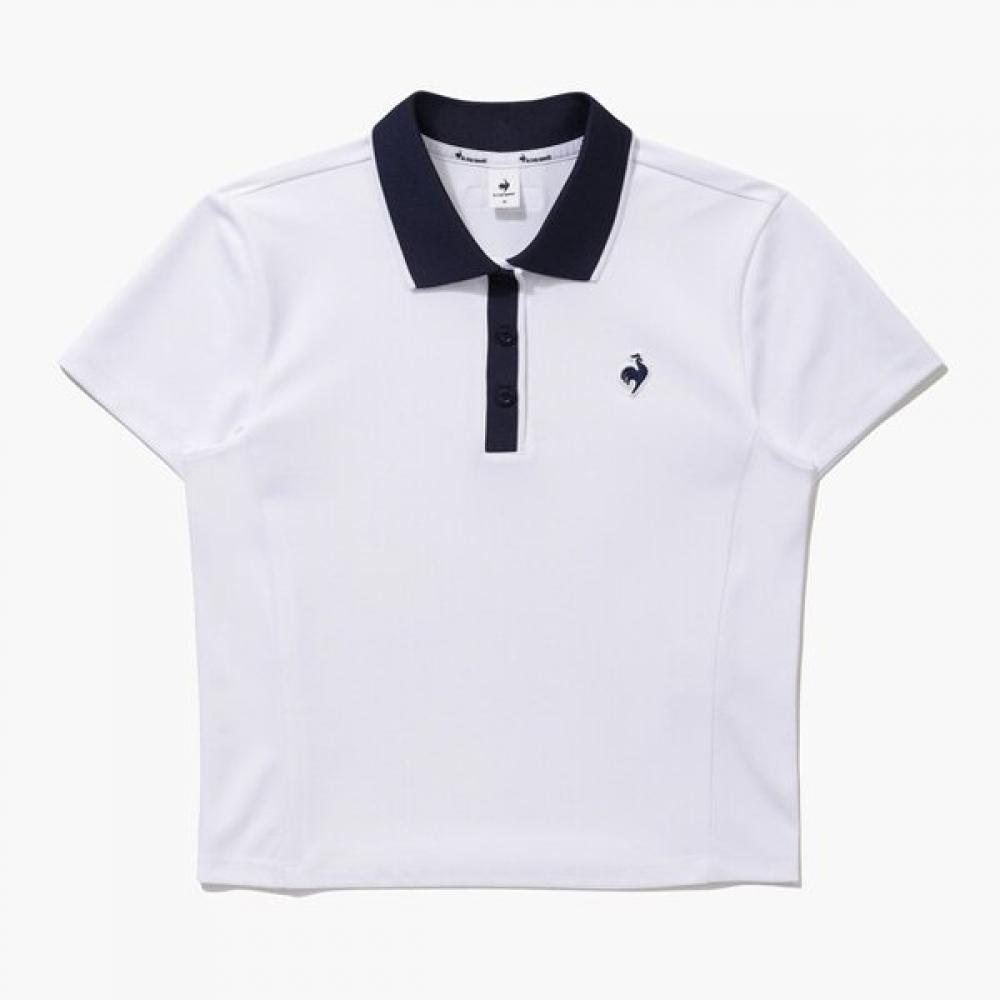 Le Coq SporTif Women S Polo T ShirT Regular fiT Color Block whT   qq122TTS31