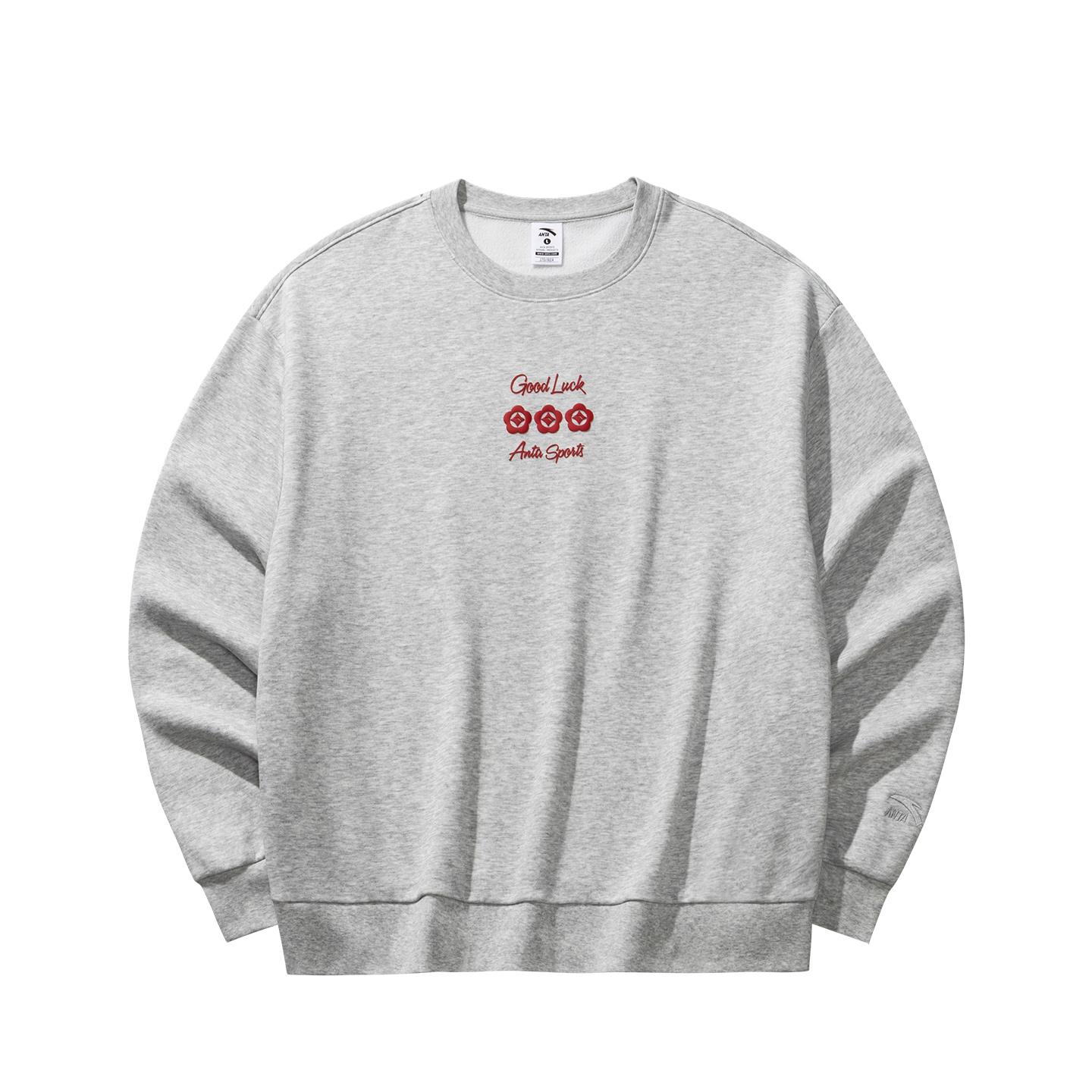 

Anta Loose Fleece Warm Lifestyle Series Casual Fashion Sports Versatile Campus Commuting Hoodie Women hoodies Gray 962618707-3 XL