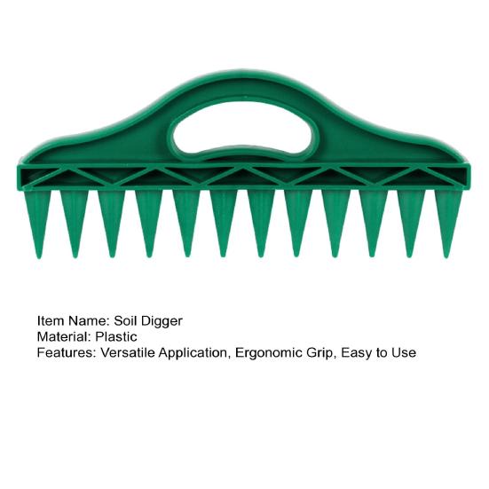 12-Hole Soil Digger Garden Dibber Seeds Spacing Tool Garden Tool for Easy Planting Seeds Raised Bed Planter Box Use