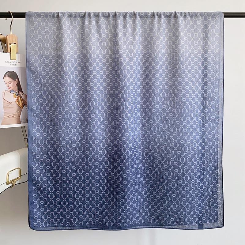 High-end fashion color matching cotton and linen scarf women's elegant temperament thin travel sunscreen shawl beach towel