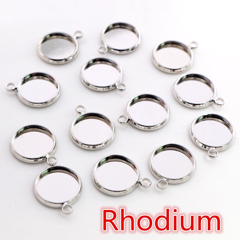 High Quality 10/12/14/16/18/20mm Iron Material One Loops Cameo Setting Base Cabochon Setting Base
