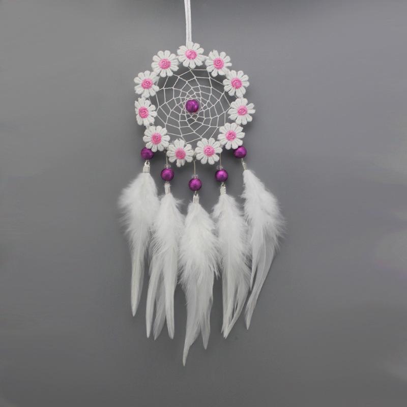 1Pc Sunflower Dream Catcher Small Wind Chime Ornament for Wedding Car Interior Home Decoration Party Gifts Gifts for Friends