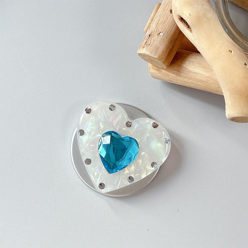 Rhinestone Heart Mobile Airbag Holder with Magnetic Adhesive