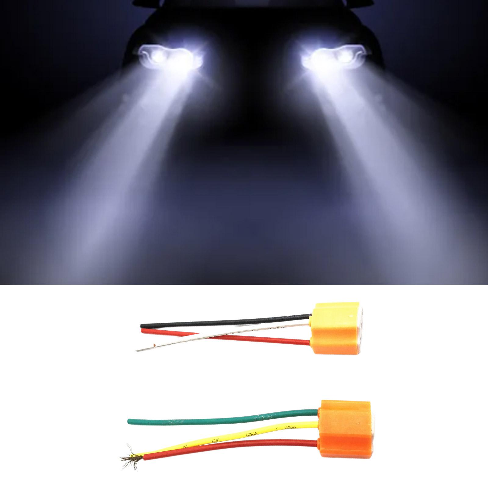 

2 шт., разъем для лампы накаливания, разъем, косичка, керамический адаптер для 9003 HB2 H4, автомобильный сменный аксессуар