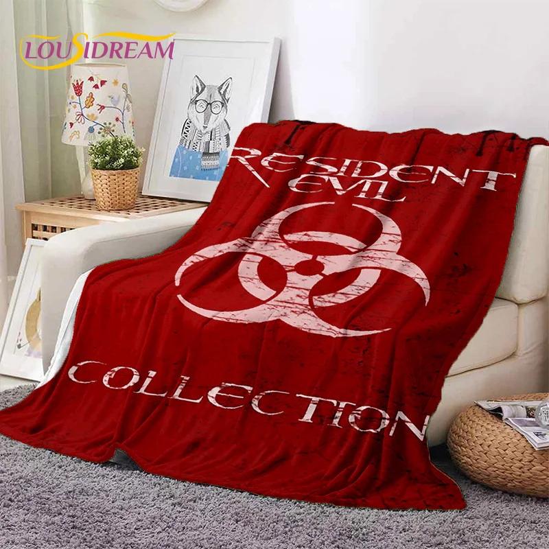Horror Games R-Resident Evil Soft Flannel Blanket for Beds Bedroom Sofa Picnic,Throw Blanket for Cover Outdoor Leisure Nap Gift