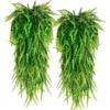 Artificial Fern Grass Persian Leaves Hanging Vines Simulation Greenery Home Decor Lifelike Indoor Plants Wall Room Decoration