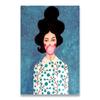Vintage Abstract Girl Long Hair Flower Women Wall Art Canvas Painting Fashion Poster Wall Pictures For Living Room Home Decor