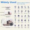 3pcs Transparent Zippered Storage Organizer Set Hard Plastic Bags Travel-Friendly Organizer for Cosmetics Crafts Office Supplies