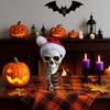Christmas Tree Topper Halloween Tree Spooky Decorations 5 Inch Skeleton Head Party Props For Halloween Garden Home Lawn Desk