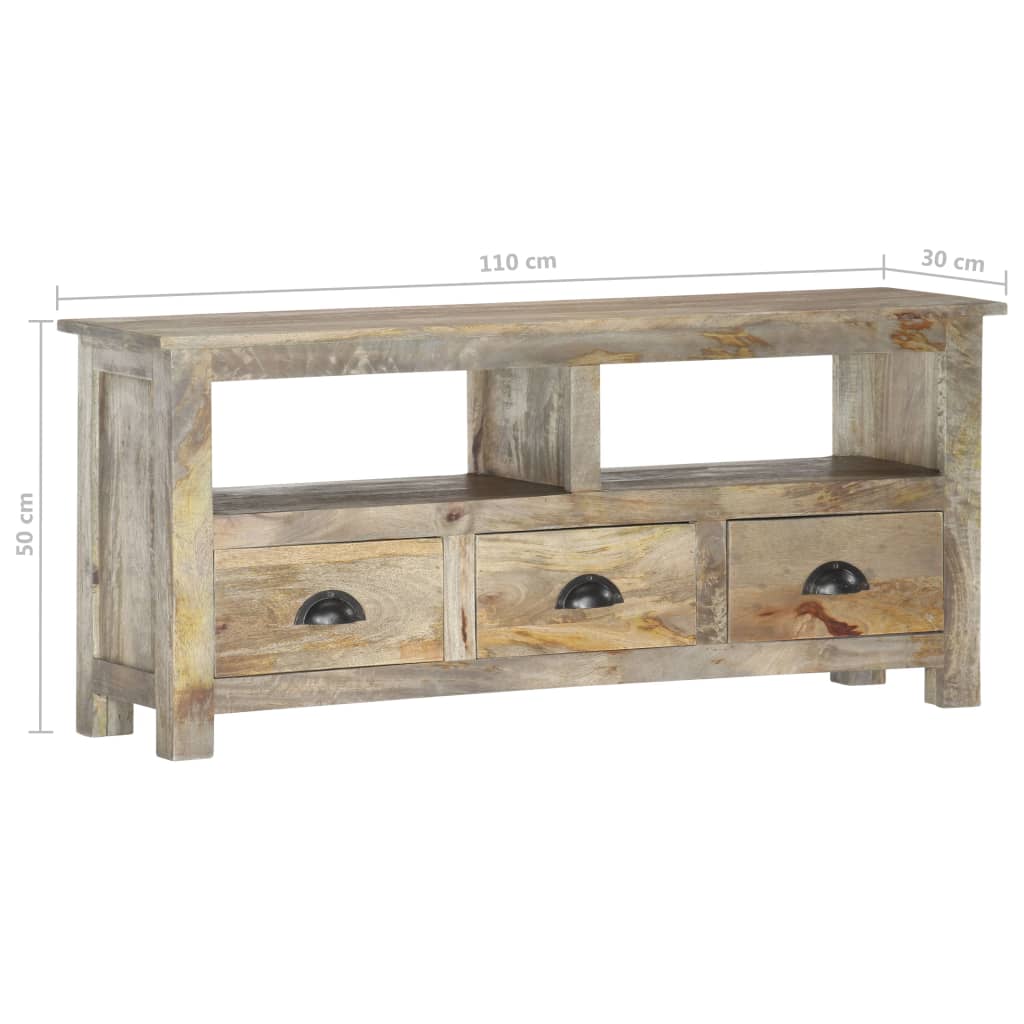 TV Stand 110 X 30 X 50 Cm Solid Mango Wood