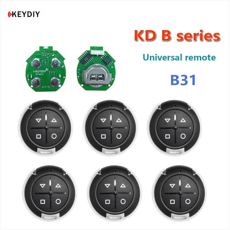 

5pcs KEYDIY KD B31 Garage Door Remote Key 4 Buttons Remote Control for KD-x2 KD900 URG200 KD B Series Universal Remote Key KD B31