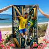 Neymar Jr Print Beach Towel, Versatile Lightweight Absorbent Beach Towel for Pool Surf Yoga Bathroom, Perfect Birthday Holiday Gift