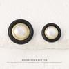 5pcs Xiaoxiangfeng Metal Resin Combination Button Round Pearl Button Woolen Coat Trench Coat Suit Jacket Button