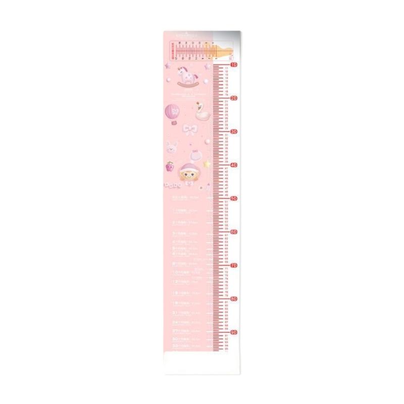 

Infant and Toddler Height Measurement Pad Soft PVC Height Ruler Easy to Store and Use Great Gift for Home Daily рожевий