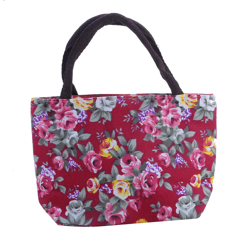 Vintage Printed Tote Bag for Women Fashion Large Capacity Shopping Shoulder Handbag