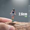 Cute Resin Miniature Girl Model In Bright Dress Perfect For Small Home Additions
