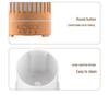 Wood Grain Ultrasonic Aroma Diffuser for Bedroom - Silent Essential Oil Humidifier