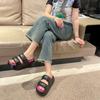 High-value non-slip fashion beach cool slippers outer wear 2025 summer new fairy style versatile height-enhancing slippers woman