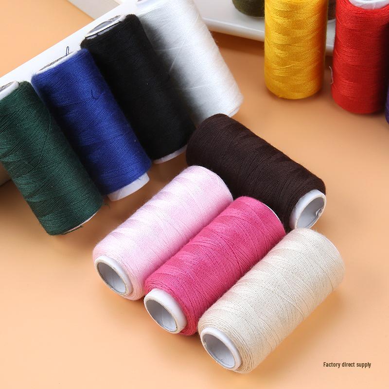 402 Polyester Black & White Sewing Thread Set: Small Roll for Machine & Hand Sewing, Needle & Thread for Household & Clothes Use.