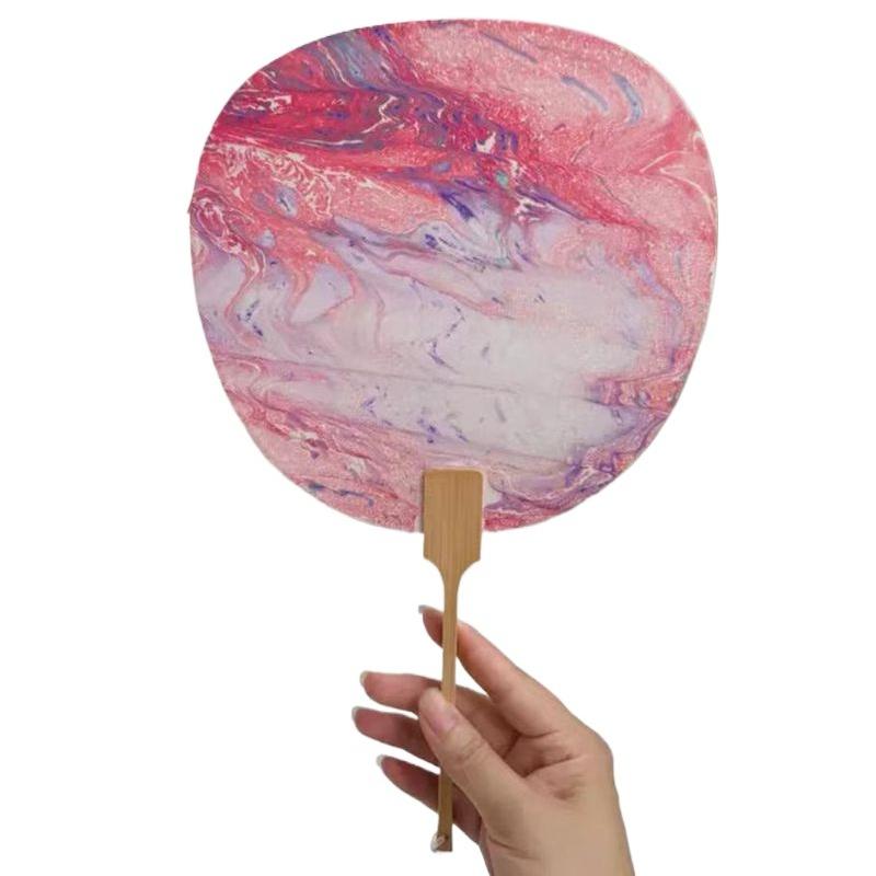 5 Special Round Fan Blank Rice Paper for Bleaching Paint Is for Handmade DIY Paintings and Handmade Calligraphy Crafts