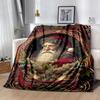 1pc Christmas Santa Claus Portrait Home Decorative Blanket Perfect for Couch, Bed, Travel .W092