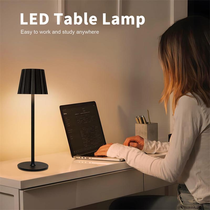 LED Rechargeable Desktop Table Lamp Wireless Touch Sensor Night Light Reading Lamp For Hotel Bar Restaurant Bedroom Decor Light
