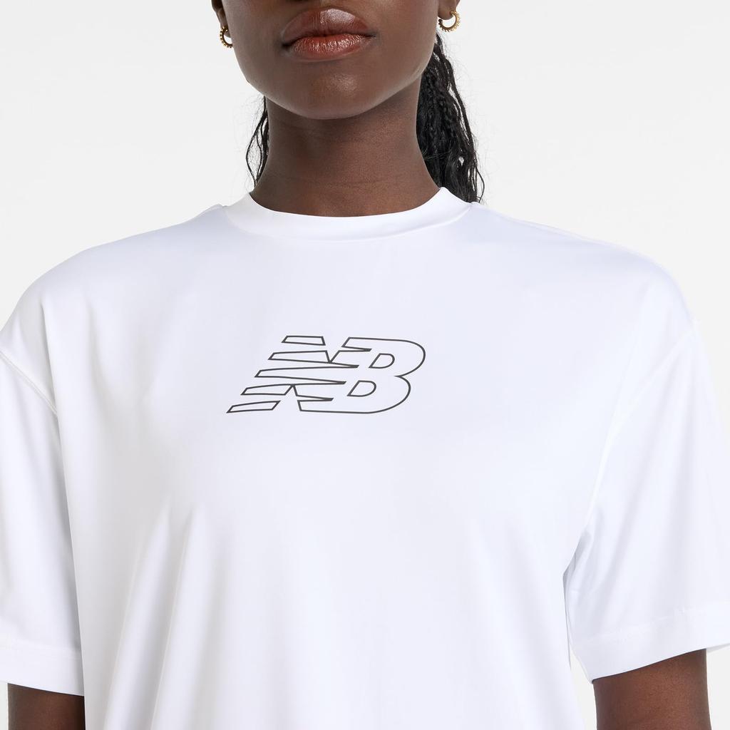 Relaxed Graphic Short Sleeve Short Sleeve Dry Quick Dry Breathable Moisture Absorbent Quick Drying Training Wear SST [New Balance] T-Shirt (AWT51135)