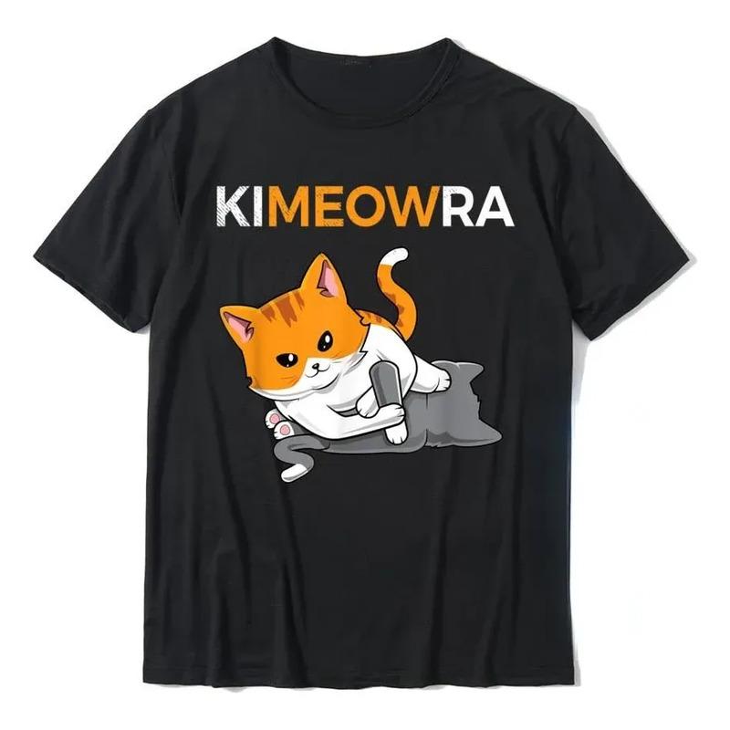 Camiseta Kawaii Jiu Jitsu Kimura Cute Cat Funny Bjj Para Muj S