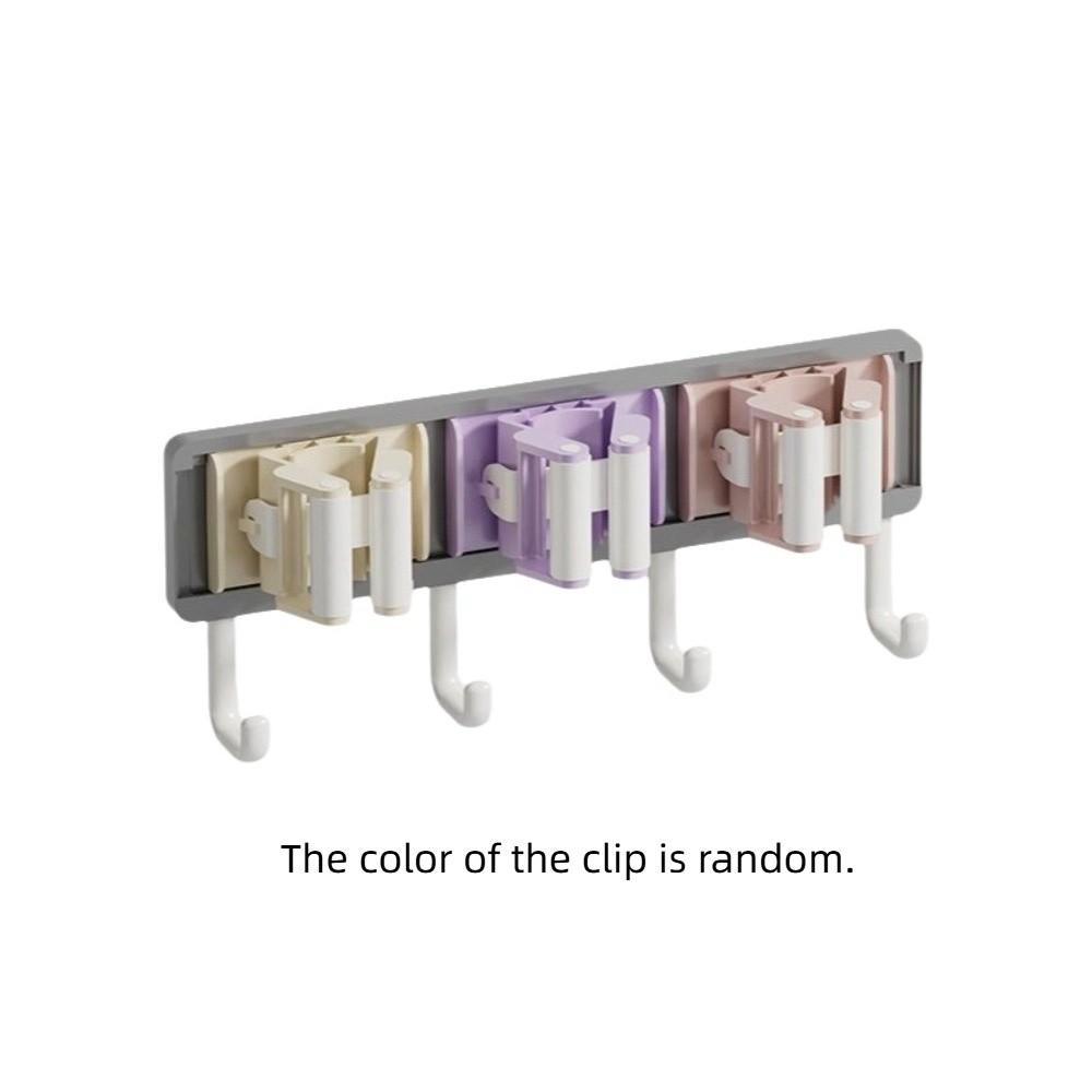 Clip Design Wall Mounted Mop Clip Plastic Broom Hook Mop Broom Organizer Rack  Household Storage