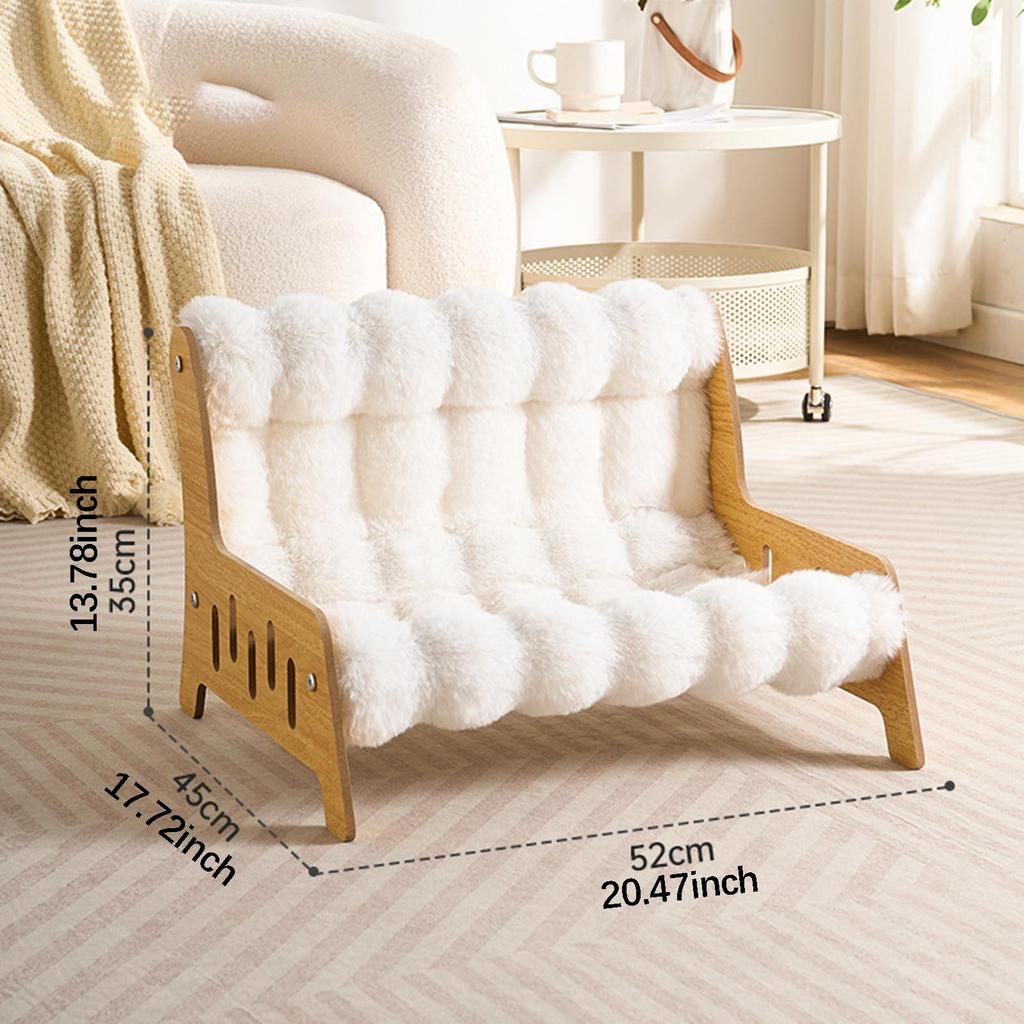 Comfortable Cat Sofa Chair Fleece Pet Bed Cozy Shelter for Cats and Puppies Home Cat Bedding Lounger