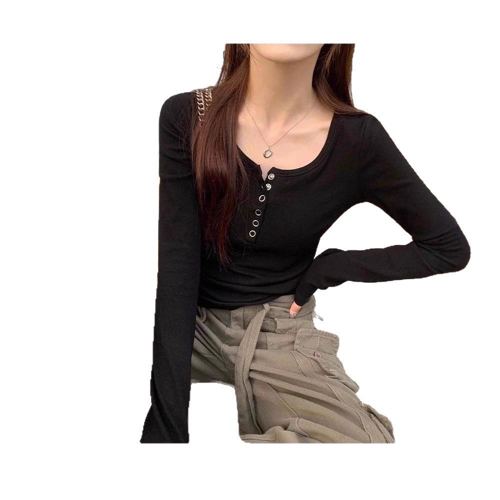 2026 Early Autumn Slimming Long Sleeve T-Shirt for Students