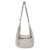 Lazy wind canvas bag new simple dumpling bag versatile women's shoulder bag large capacity commuter messenger bag