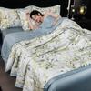 Summer Duvet Smooth Quilt Single/Queen Size Bedspread Skin-friendly Comforter Floral Style Duvets Edredon (No Pillowcase)
