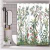 Plant Floral pattern Bathing Curtain  Bathroom Shower Curtain Waterproof With 12 Hooks Home Deco