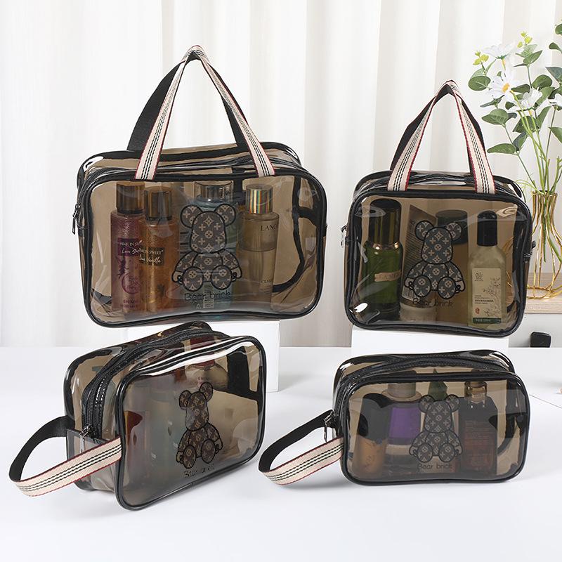 Thickened Waterproof PVC Toiletry & Makeup Travel Organizer Bag with Large Capacity