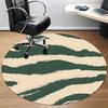 1PCZebra Stripes Office Round Area Rug,  Mat Suitable For Office, Under Office Chairs Bedroom Living Room Home Decor, Room Deco